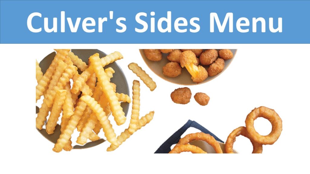 Culver's sides menu
